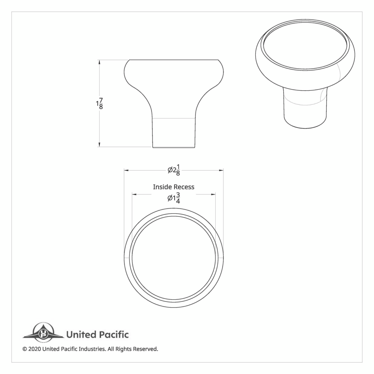Deluxe Aluminum Screw-On Air Valve Knob with Stainless Trailer Plaque