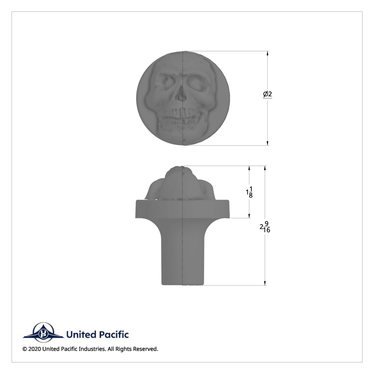 Skull Air Valve Knob