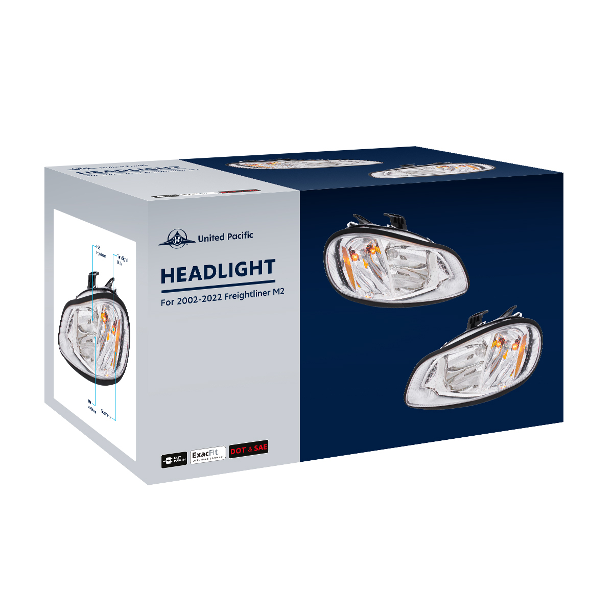 Freightliner M2 Headlight with Turn Signal Light