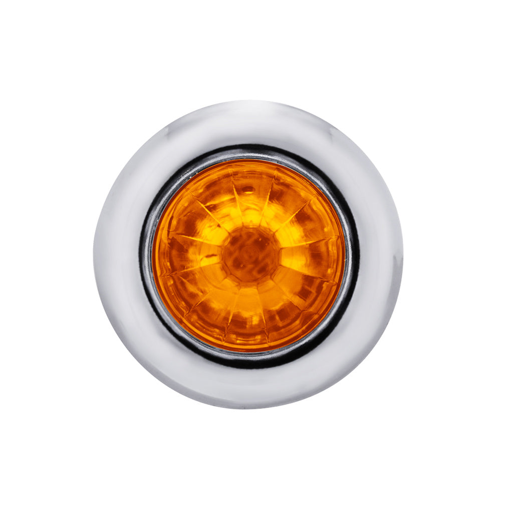 Amber 4 LED Dual Function Clearance and Marker 3/4" Mini Watermelon Light with Amber Lens