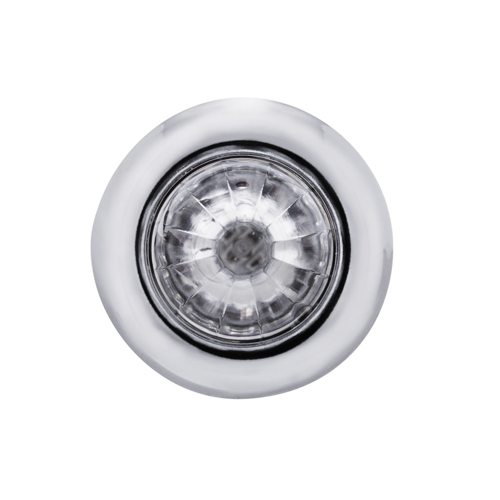 Blue 4 LED Dual Function Clearance and Marker 3/4" Mini Watermelon Light with Clear Lens