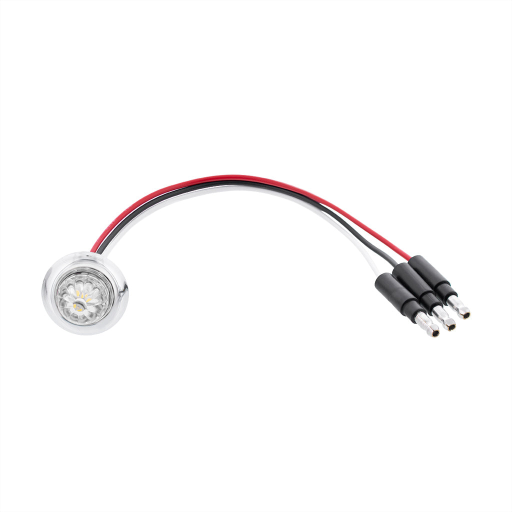 Blue 4 LED Dual Function Clearance and Marker 3/4" Mini Watermelon Light with Clear Lens