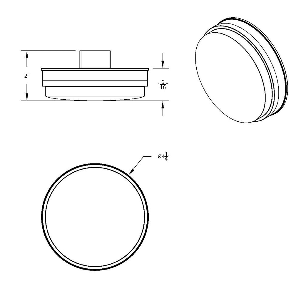 Double Fury White Auxiliary to Red Primary Dual Function 19 LED 4" Round Light