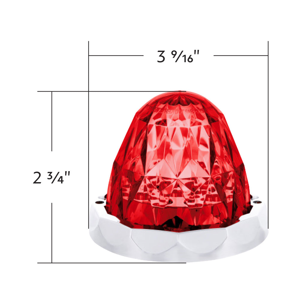 United Pacific Red Dual Function 19 LED Crystal Watermelon Light