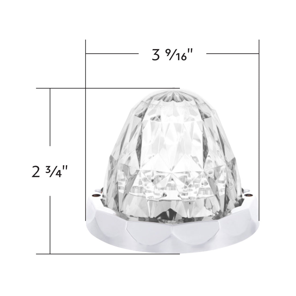 United Pacific Double Fury White Auxiliary to Red Primary Function 19 LED Crystal Watermelon Light
