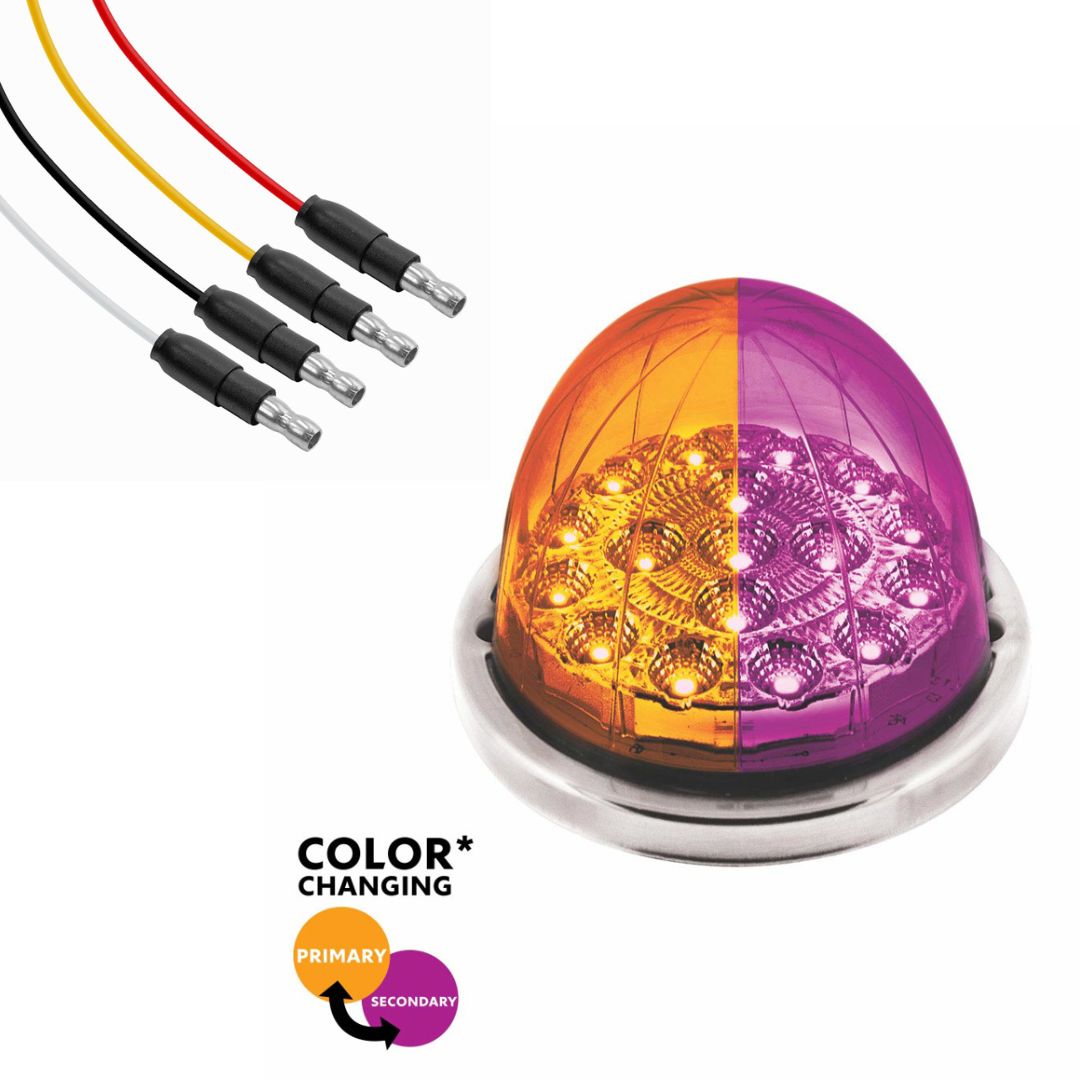 United Pacific Double Fury Purple Auxiliary to Amber Primary Function 17 LED Watermelon Light