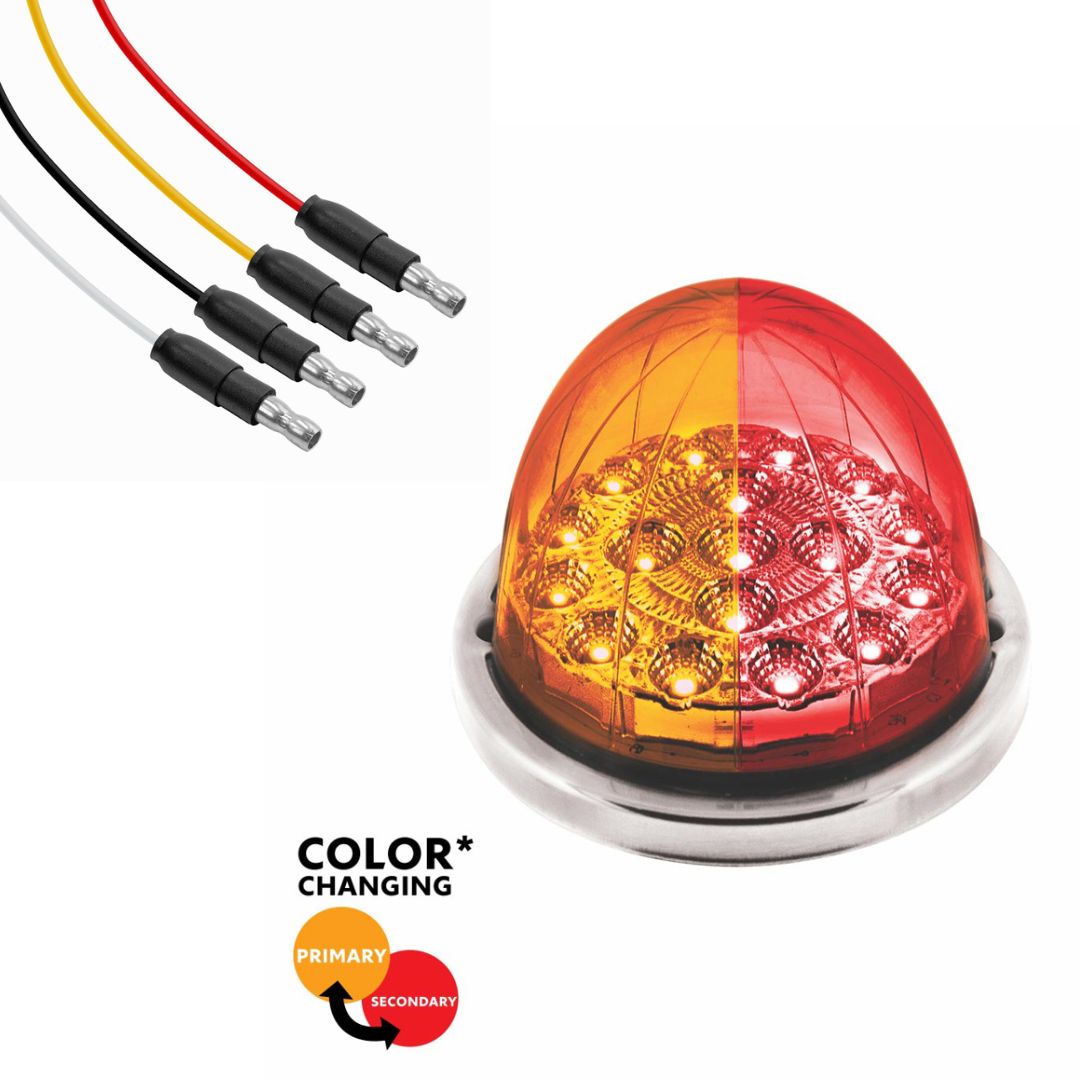 United Pacific Double Fury Red Auxiliary to Amber Primary Function 17 LED Watermelon Light