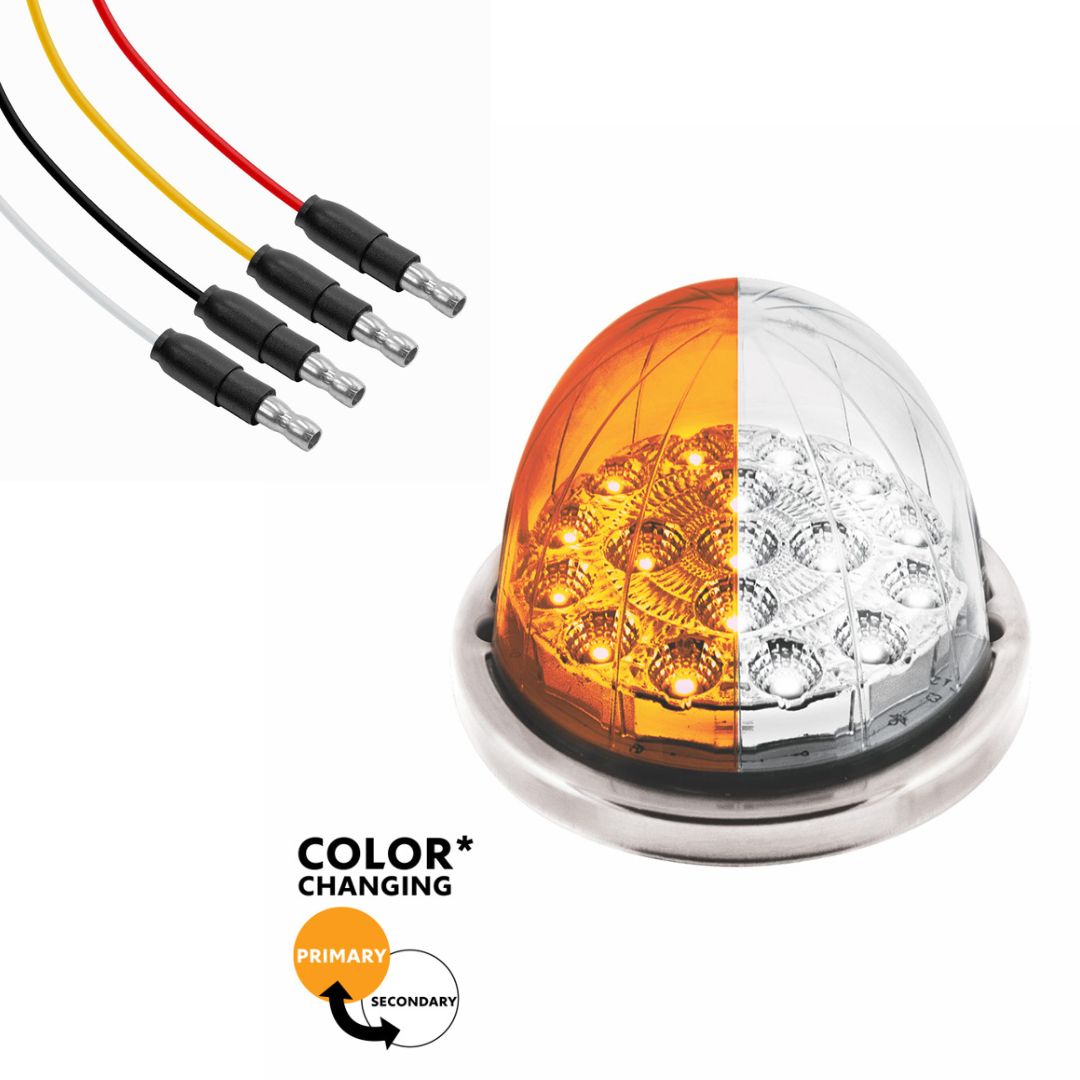 United Pacific Double Fury White Auxiliary to Amber Primary Function 17 LED Watermelon Light