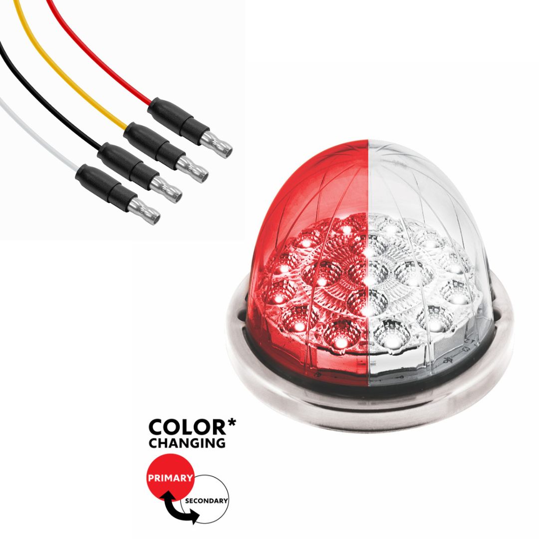 United Pacific Double Fury White Auxiliary to Red Primary Function 17 LED Watermelon Light