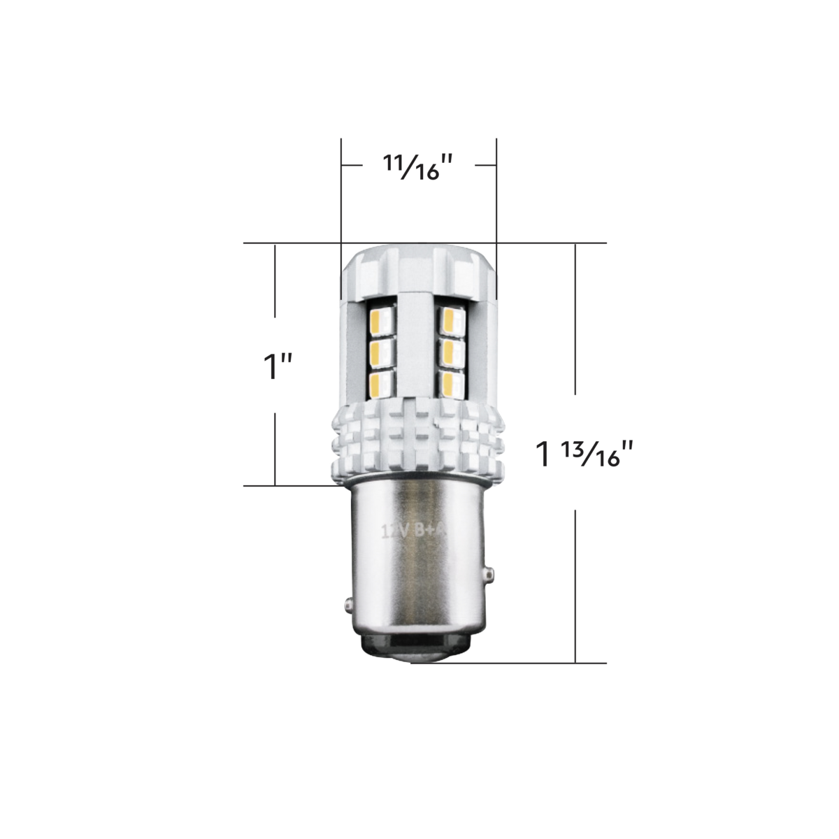 Double Fury High Power Amber to White 18 LED 1157 Bulb