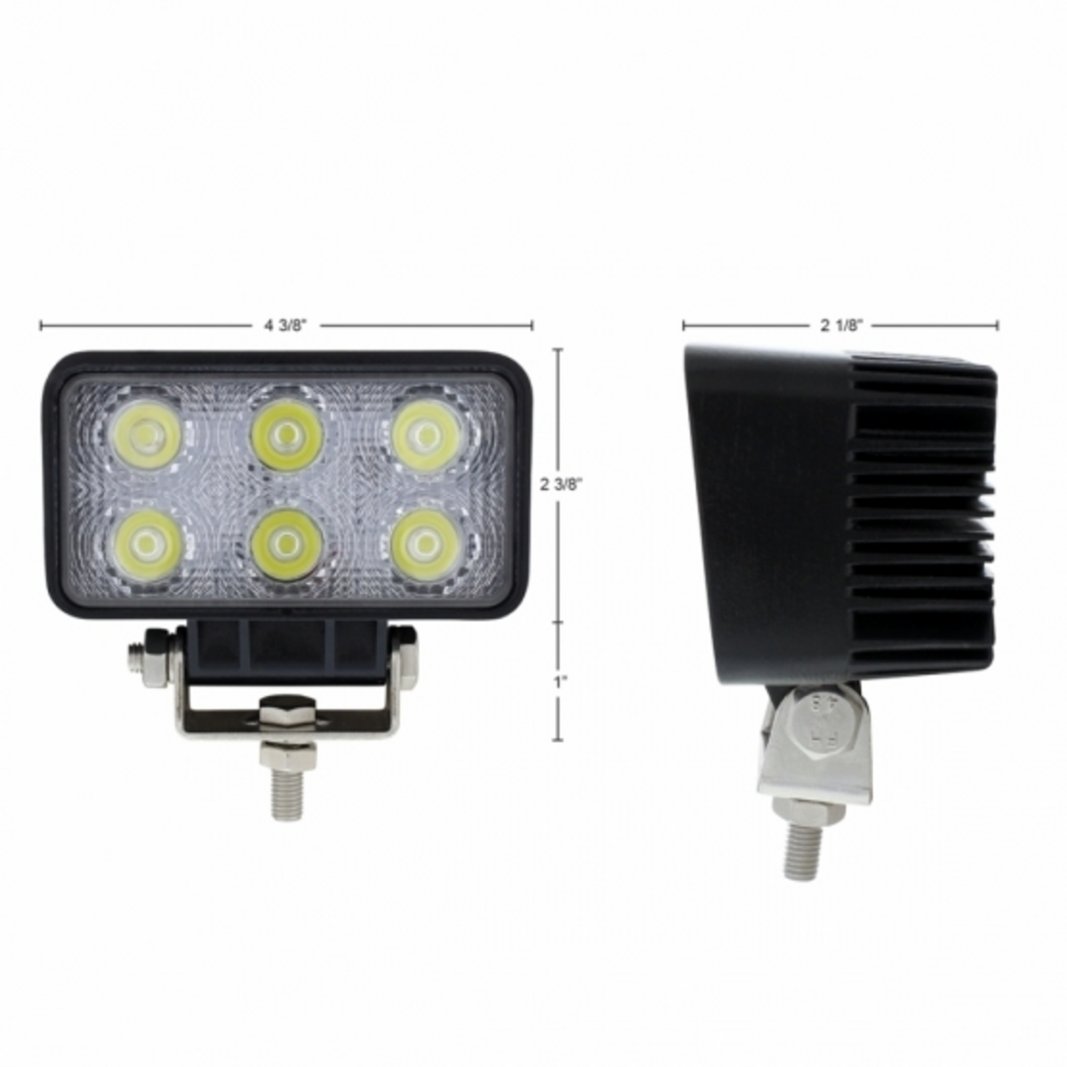 6 High Power LED Rectangular Driving or Work Light
