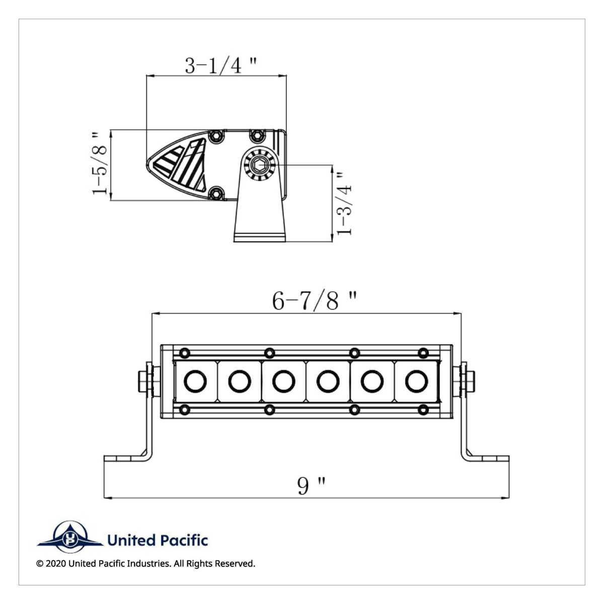 6 High Power CREE LED Single Row 7" Light Bar