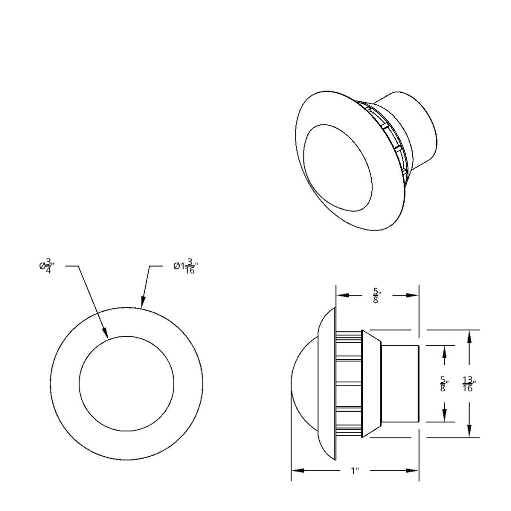 Double Fury White Auxiliary to Amber Clearance and Marker 3 LED 3/4" Light with Single Function Amber Light