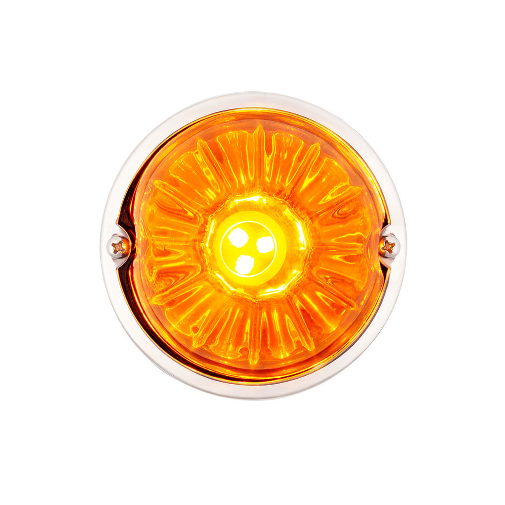 UltraBurst Glass Lens Amber Dual Function 18 LED 360 Degree 1157 LED Bulb Watermelon Light Flush Mount