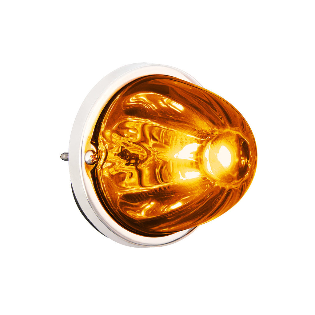 UltraBurst Glass Lens Amber Dual Function 18 LED 360 Degree 1157 LED Bulb Watermelon Light Flush Mount
