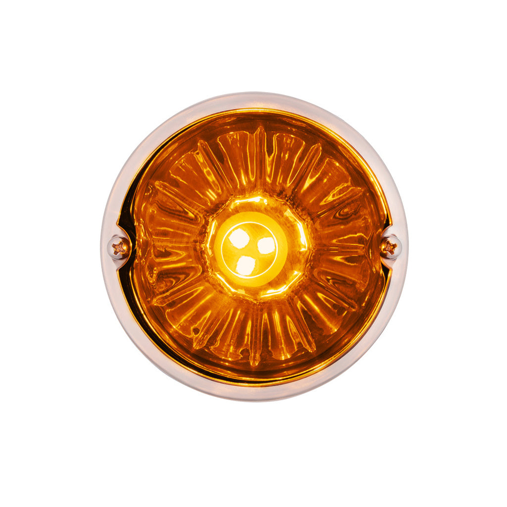 UltraBurst Glass Lens Amber Dual Function 18 LED 360 Degree 1157 LED Bulb Watermelon Light Flush Mount