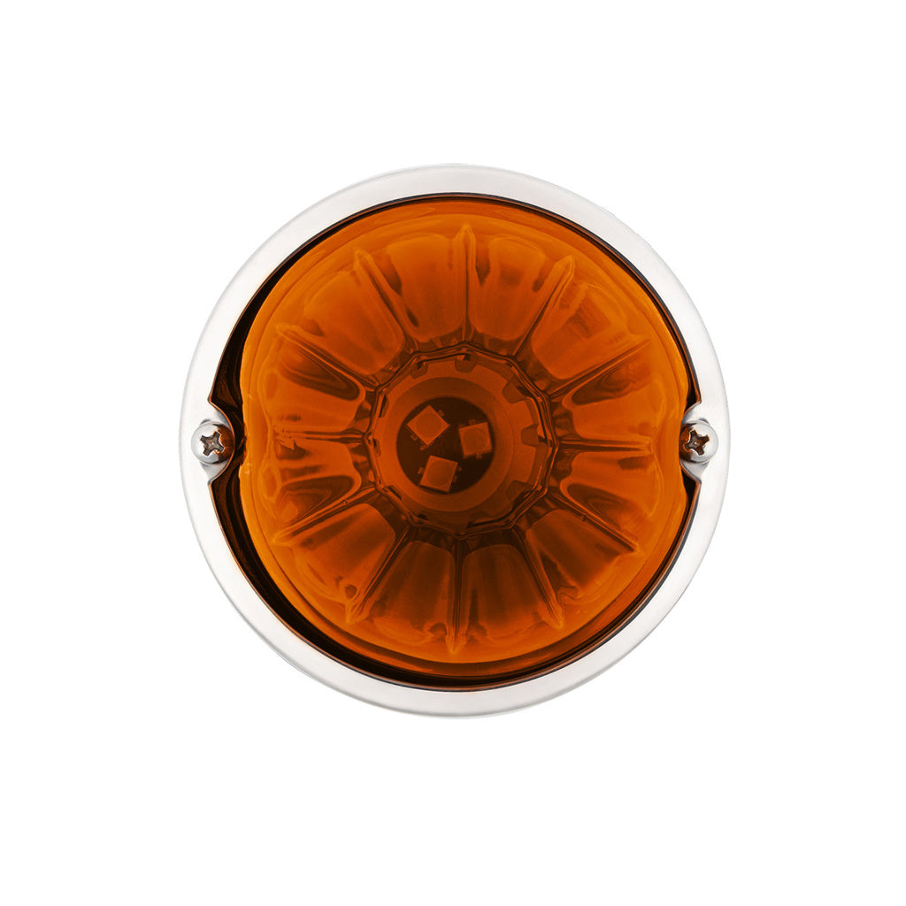 UltraBurst Glass Lens Amber Dual Function 18 LED 360 Degree 1157 LED Bulb Watermelon Light Flush Mount