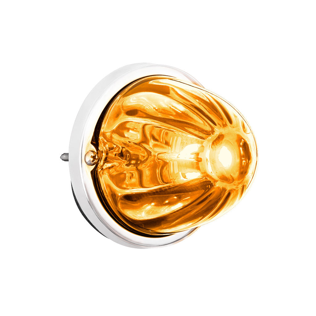 UltraBurst Glass Lens Amber Dual Function 18 LED 360 Degree 1157 LED Bulb Watermelon Light Flush Mount