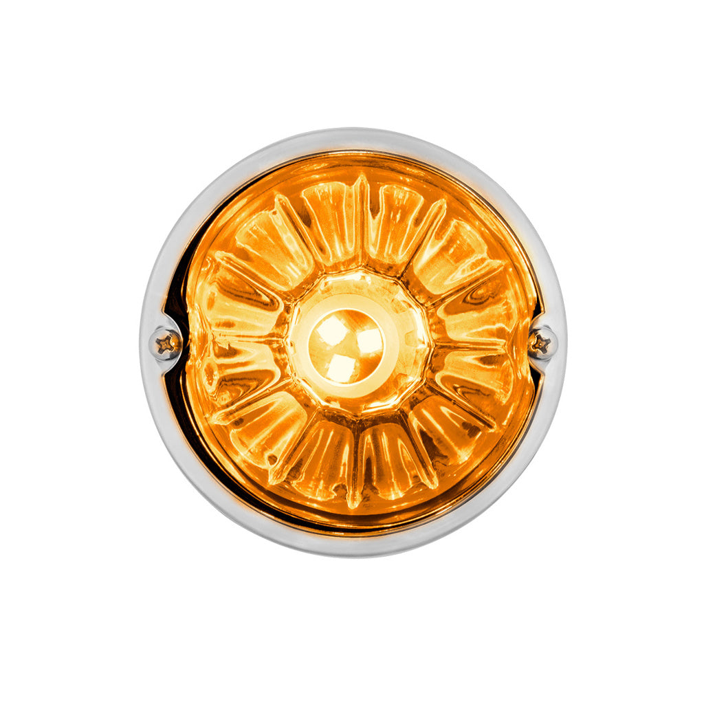 UltraBurst Glass Lens Amber Dual Function 18 LED 360 Degree 1157 LED Bulb Watermelon Light Flush Mount