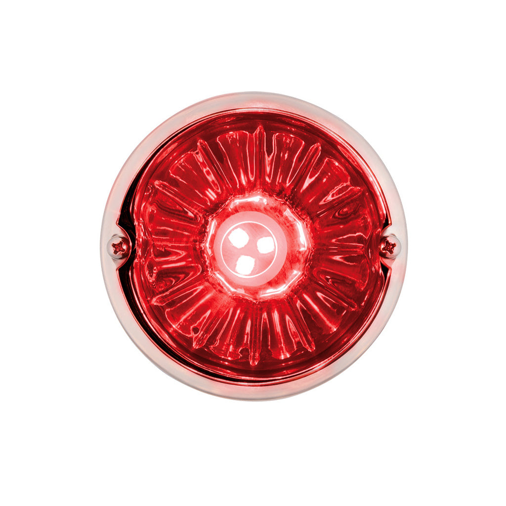 UltraBurst Glass Lens Red Dual Function 18 LED 360 Degree 1157 LED Bulb Watermelon Light Flush Mount
