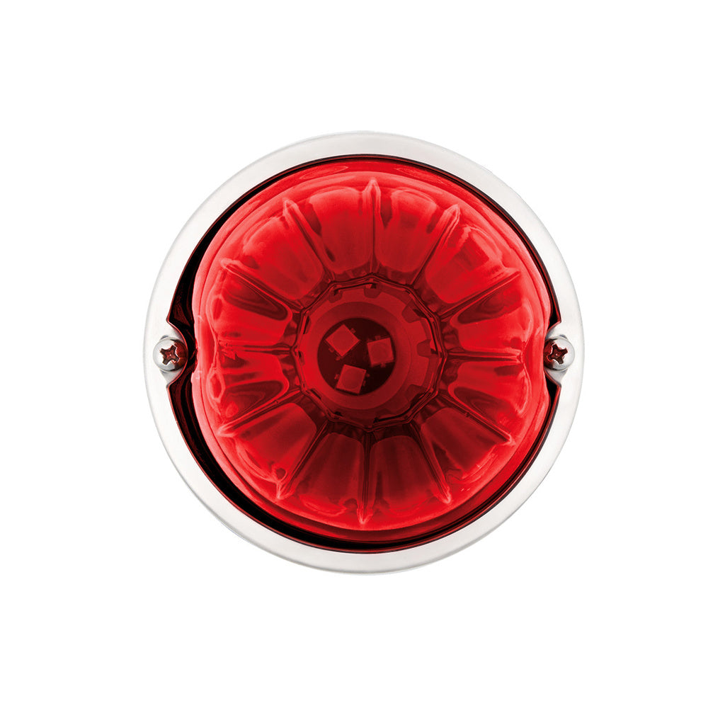 UltraBurst Glass Lens Red Dual Function 18 LED 360 Degree 1157 LED Bulb Watermelon Light Flush Mount