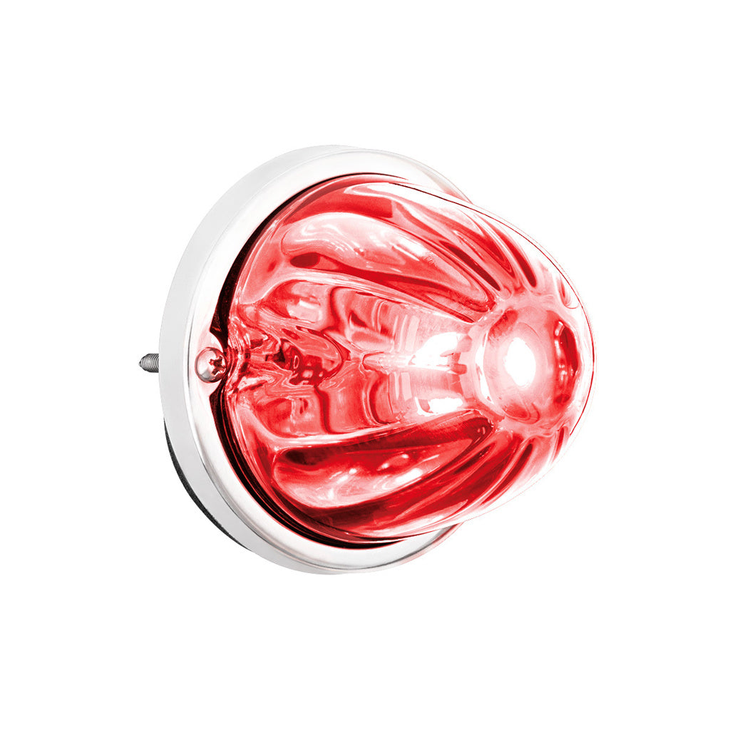 UltraBurst Glass Lens Red Dual Function 18 LED 360 Degree 1157 LED Bulb Watermelon Light Flush Mount