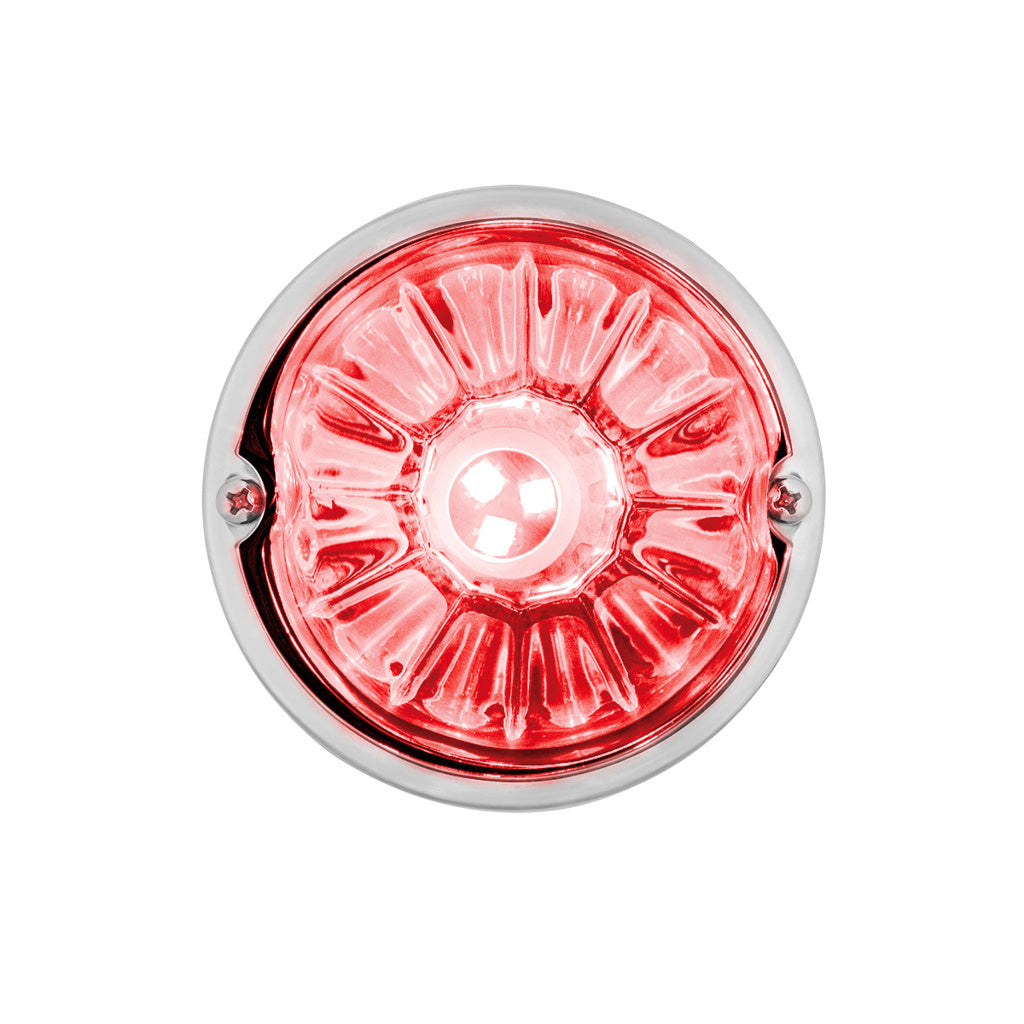 UltraBurst Glass Lens Red Dual Function 18 LED 360 Degree 1157 LED Bulb Watermelon Light Flush Mount
