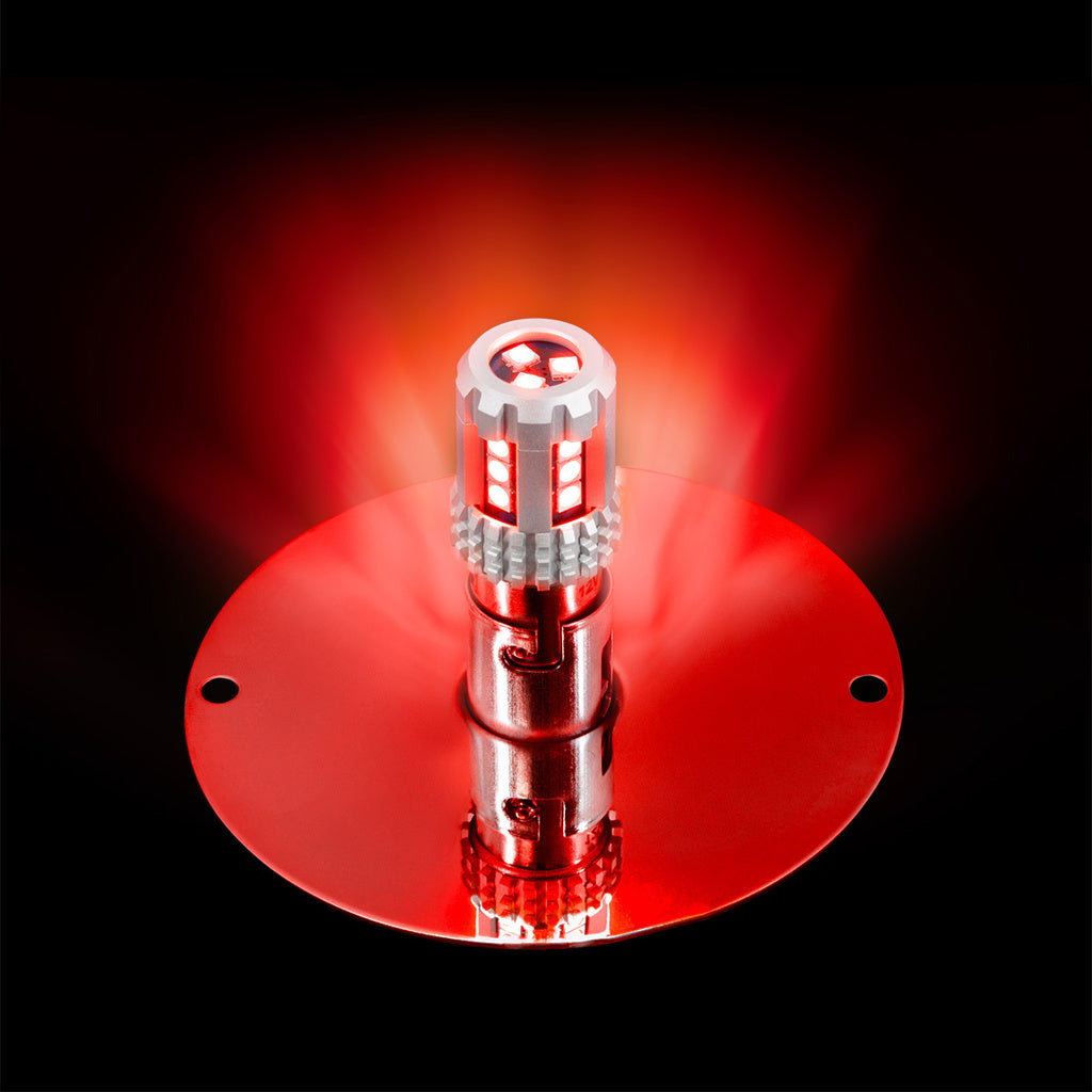 UltraBurst Glass Lens Red Dual Function 18 LED 360 Degree 1157 LED Bulb Watermelon Light Flush Mount