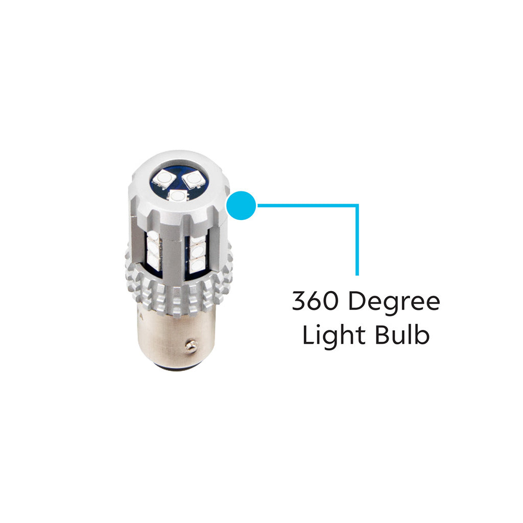 UltraBurst Glass Lens Amber Dual Function 18 LED 360 Degree 1157 LED Bulb Watermelon Light Flush Mount