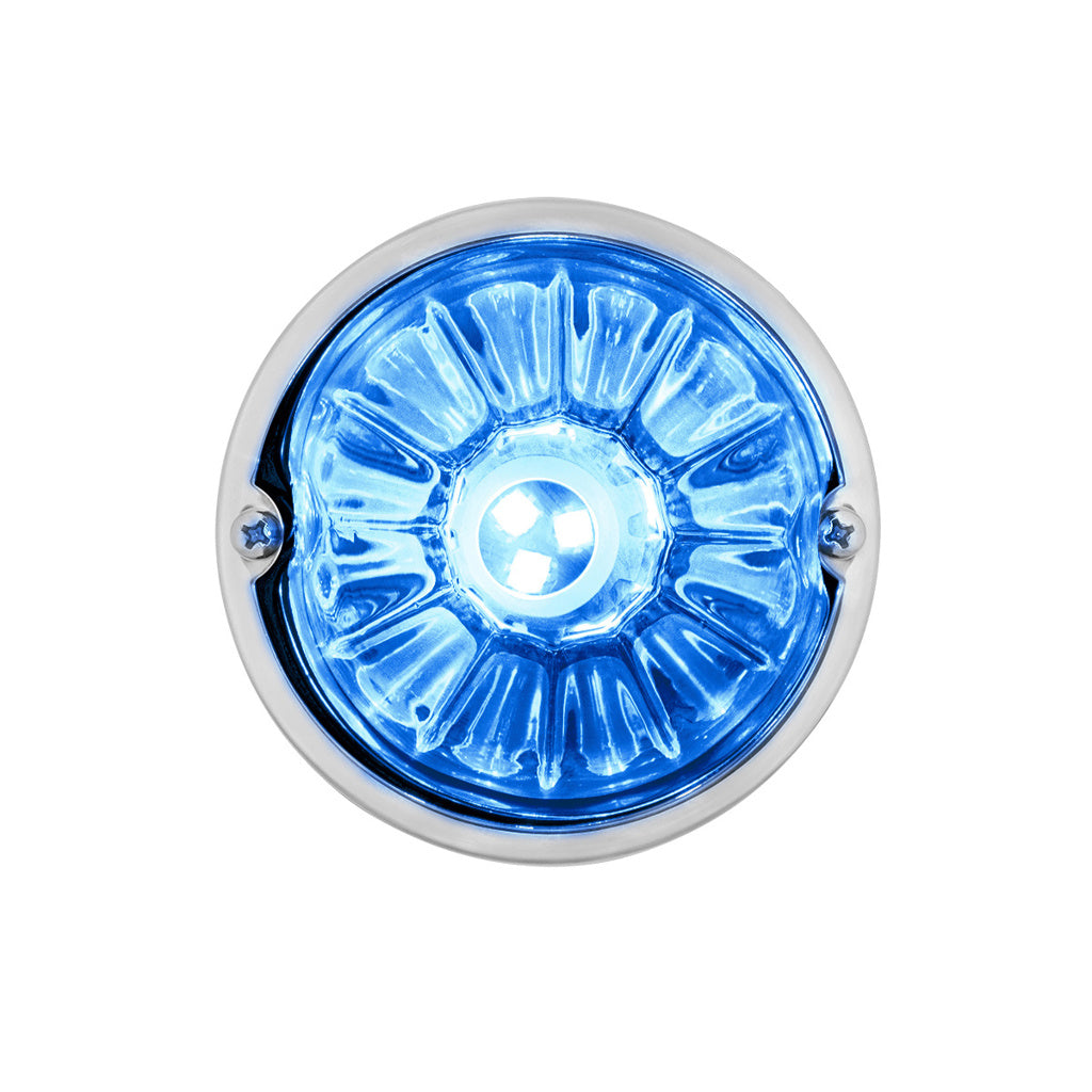 UltraBurst Glass Lens Blue Dual Function 18 LED 360 Degree 1157 LED Bulb Watermelon Light Flush Mount