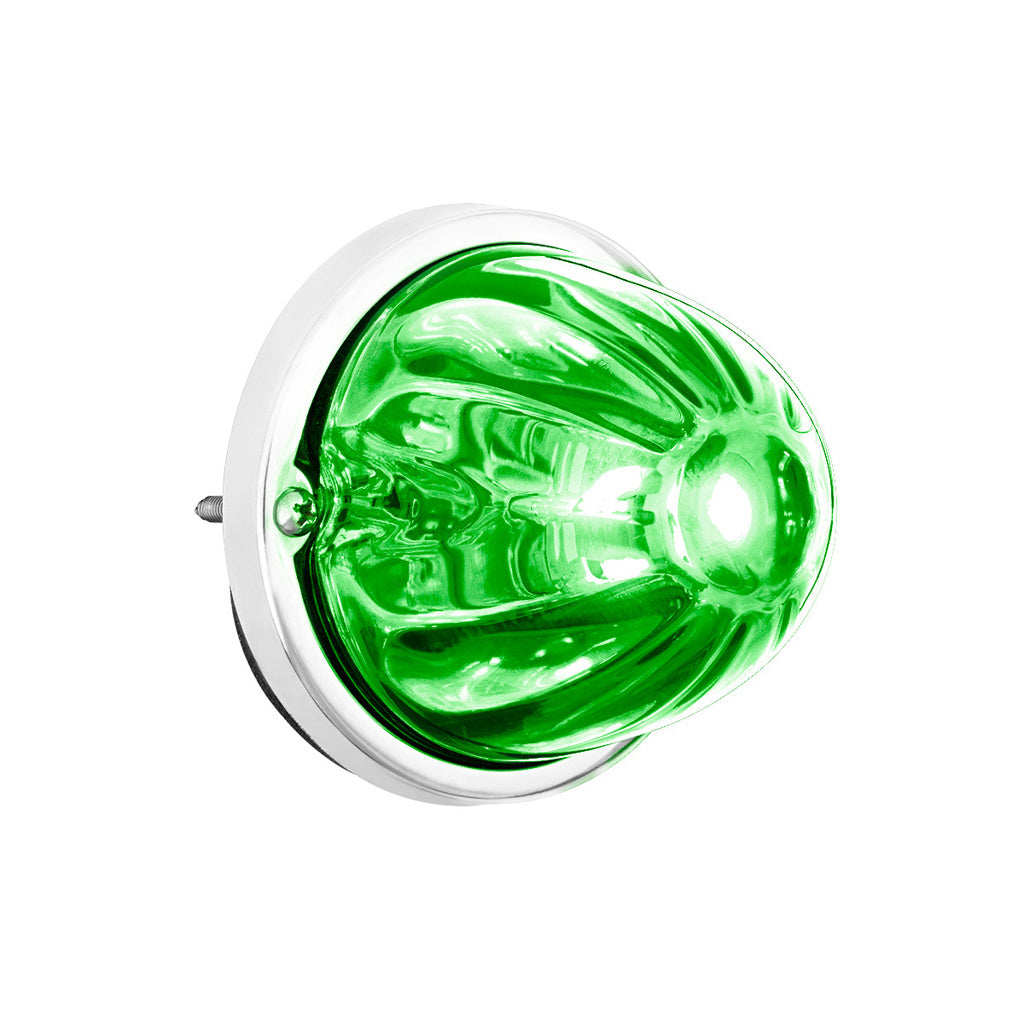 UltraBurst Glass Lens Green Dual Function 18 LED 360 Degree 1157 LED Bulb Watermelon Light Flush Mount
