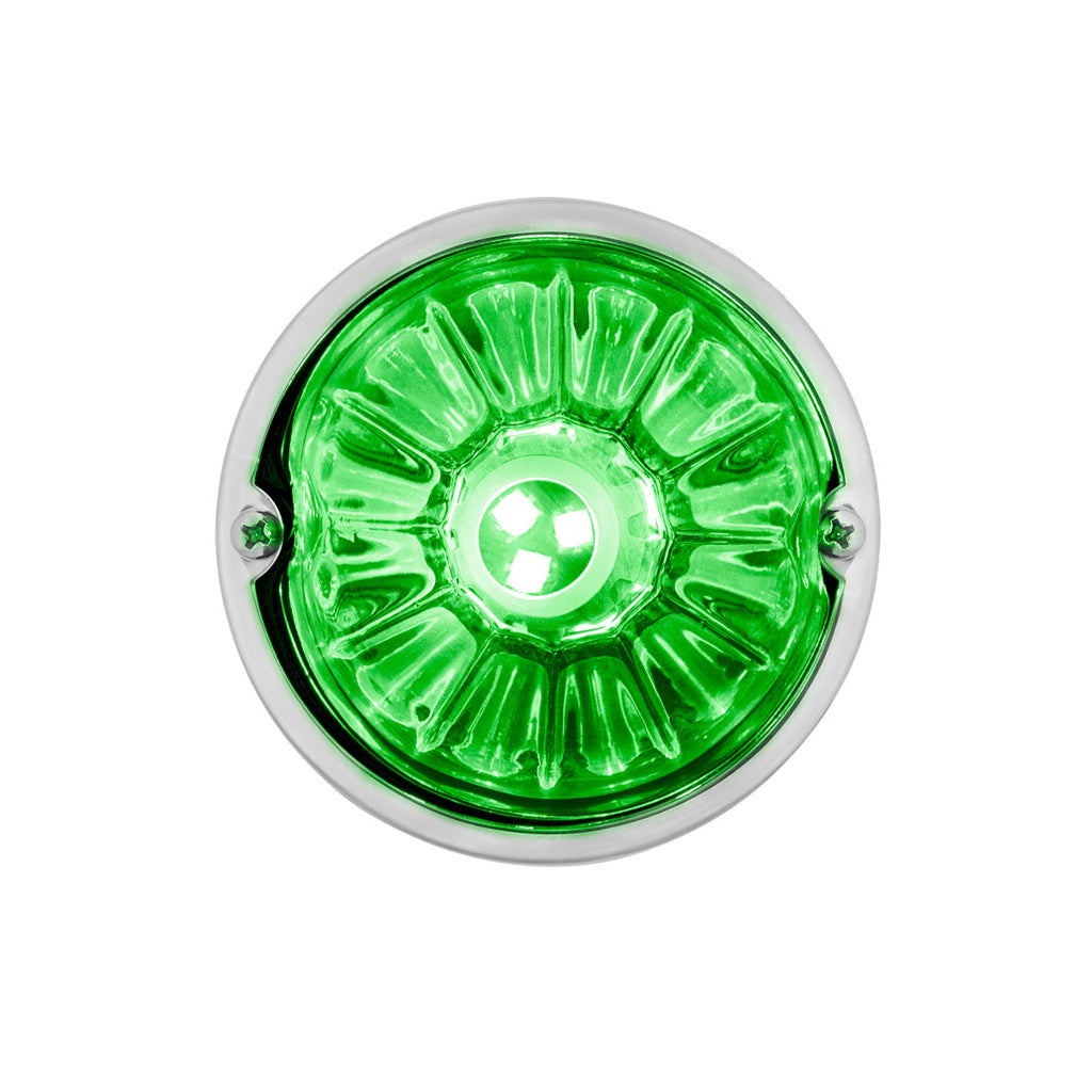 UltraBurst Glass Lens Green Dual Function 18 LED 360 Degree 1157 LED Bulb Watermelon Light Flush Mount