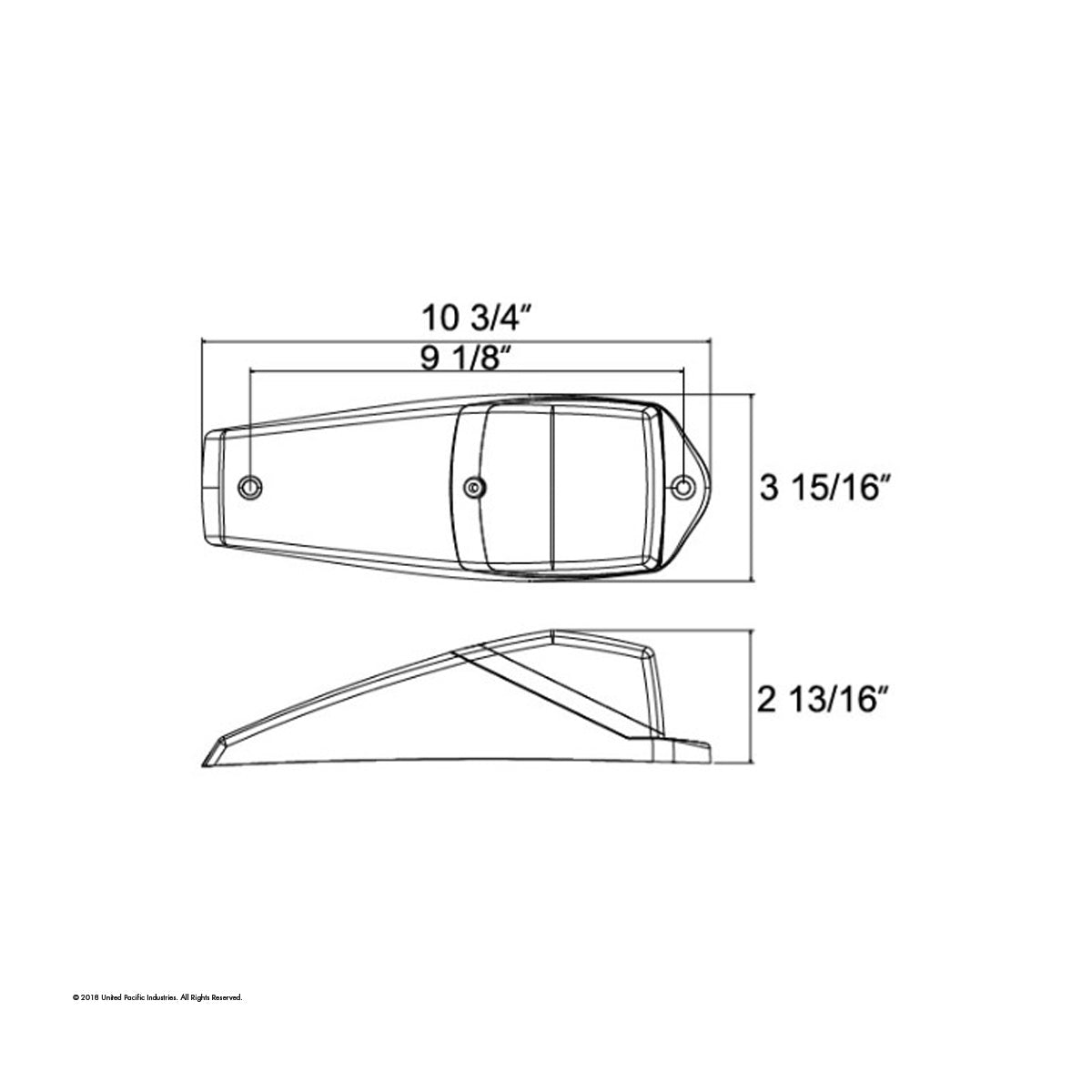 Chrome Plastic Grakon 5000 Style Cab Light with 17 LED Amber Reflector Square Cab Light