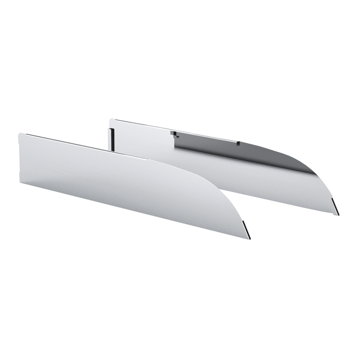 Pair of Peterbilt 567, 579 2012-2017 Stainless Steel 6" Chop Top Window Trim