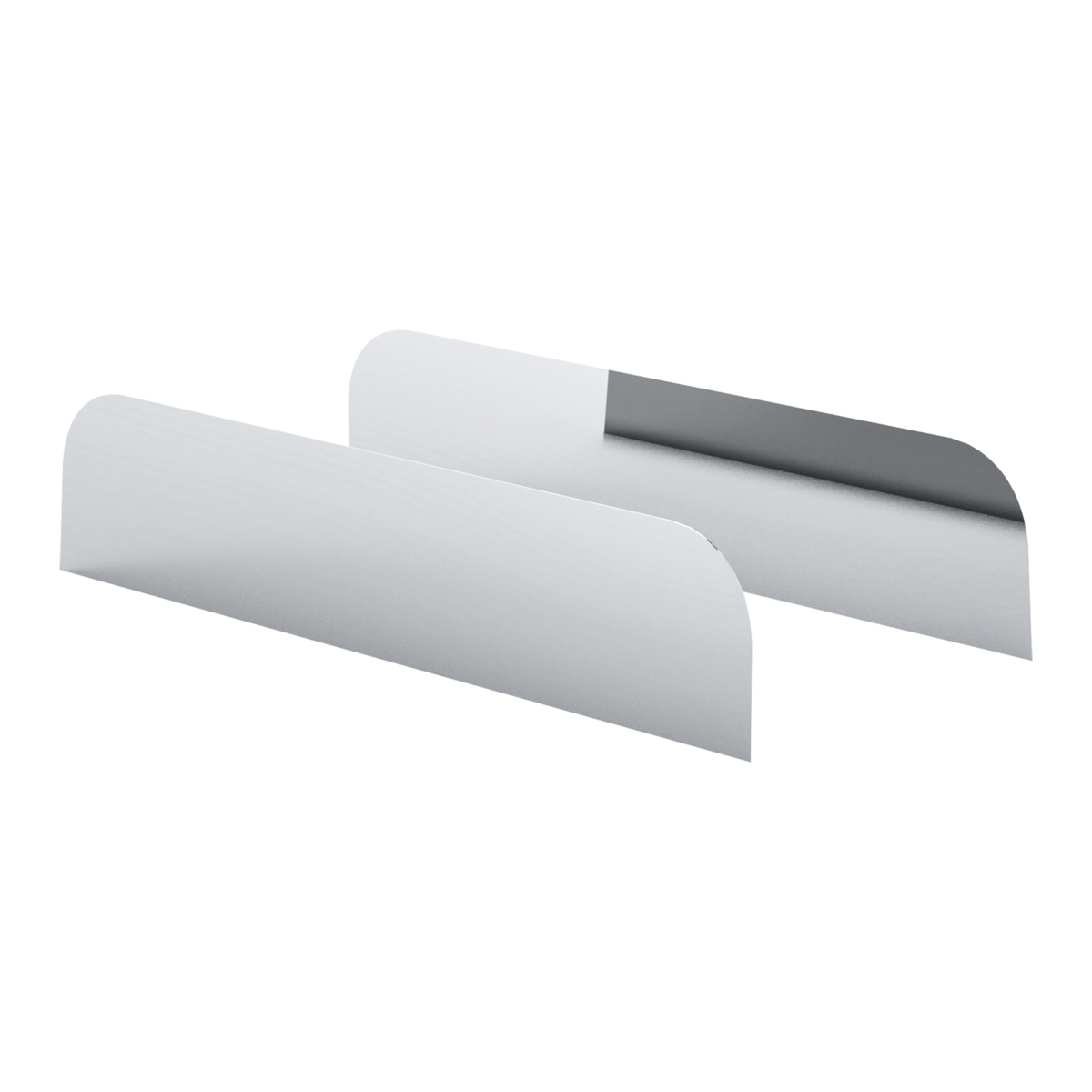 Pair of Peterbilt 379, 388, 389 Stainless Steel 6.5" Sleeper Chop Top Window Trim