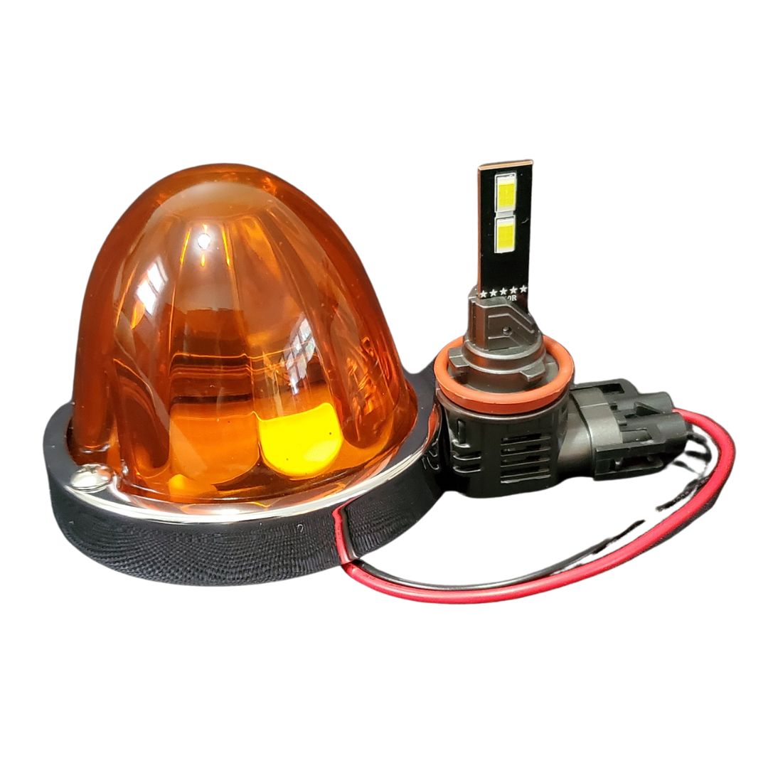InfinityBEAM Single Color Amber H11 Star Pattern Glass Watermelon Light