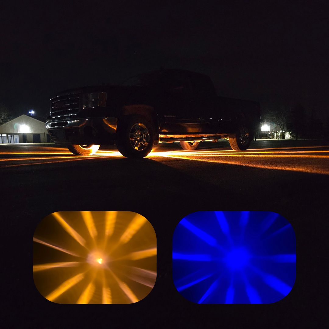 InfinityBEAM Dual Color Blue to Amber H11 Star Pattern Glass Watermelon Light