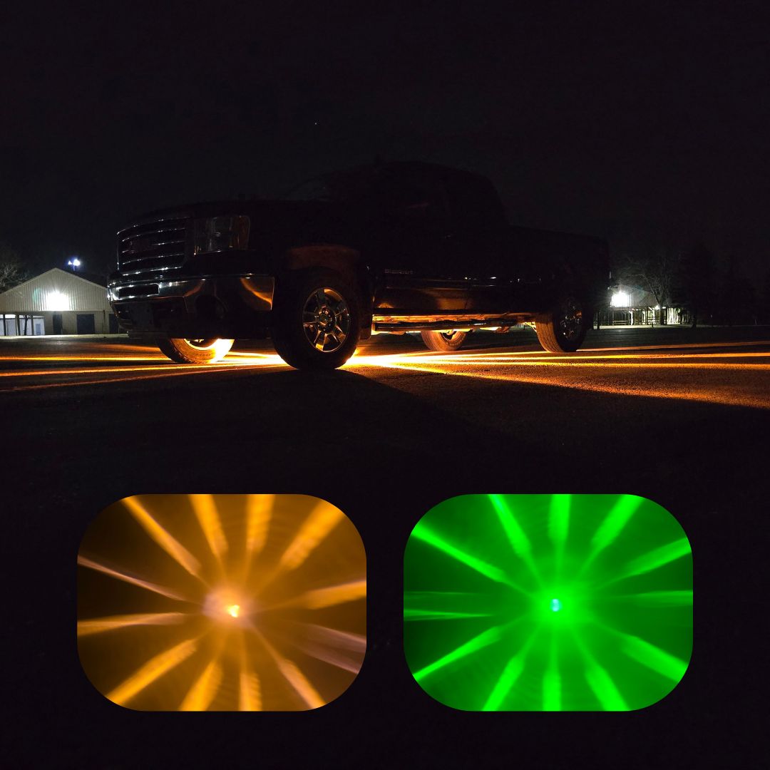 InfinityBEAM Dual Color Green to Amber H11 Star Pattern Glass Watermelon Light