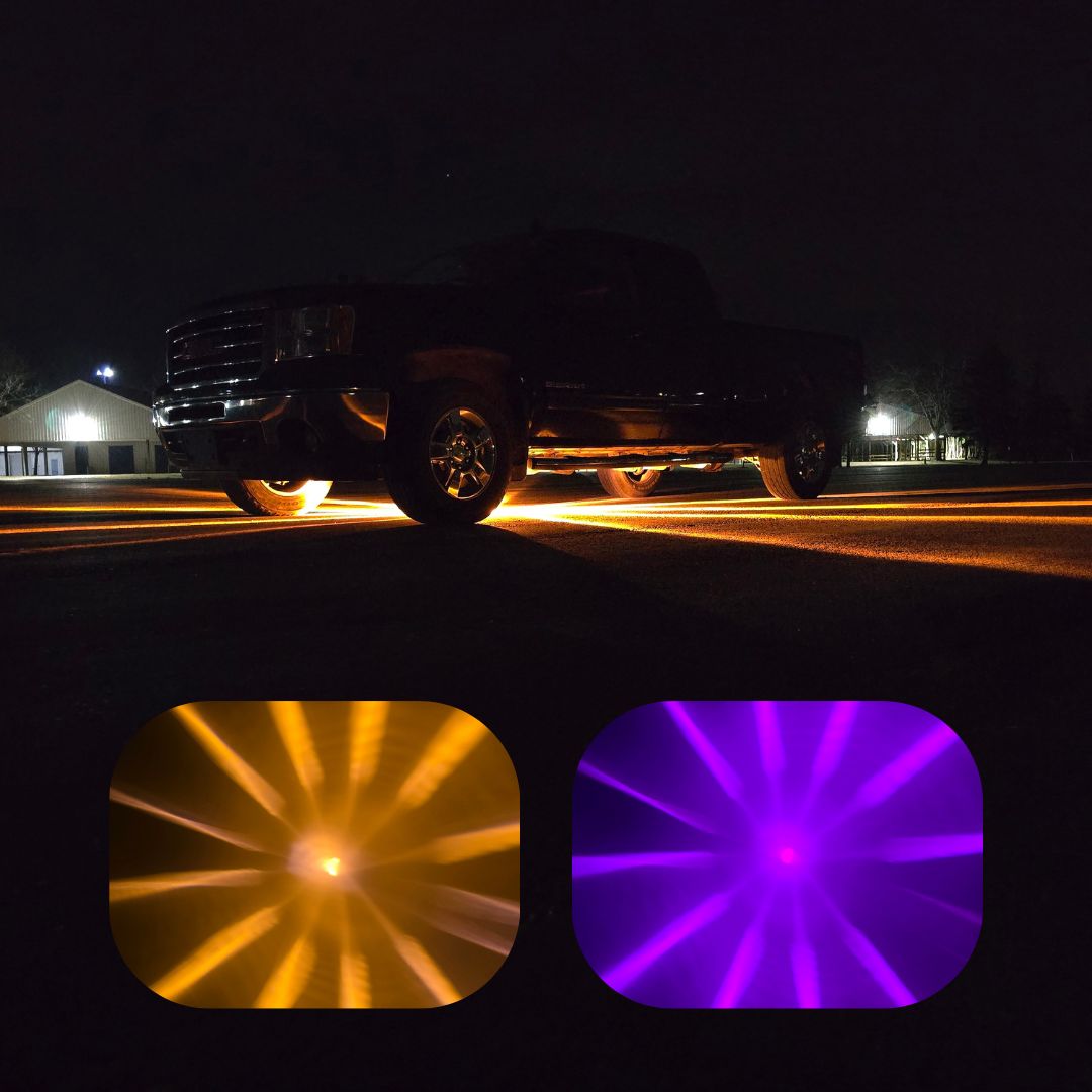 InfinityBEAM Dual Color Purple to Amber H11 Star Pattern Glass Watermelon Light