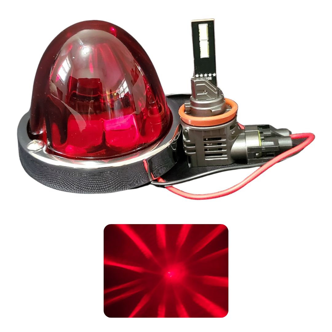 InfinityBEAM Single Color Red H11 Star Pattern Glass