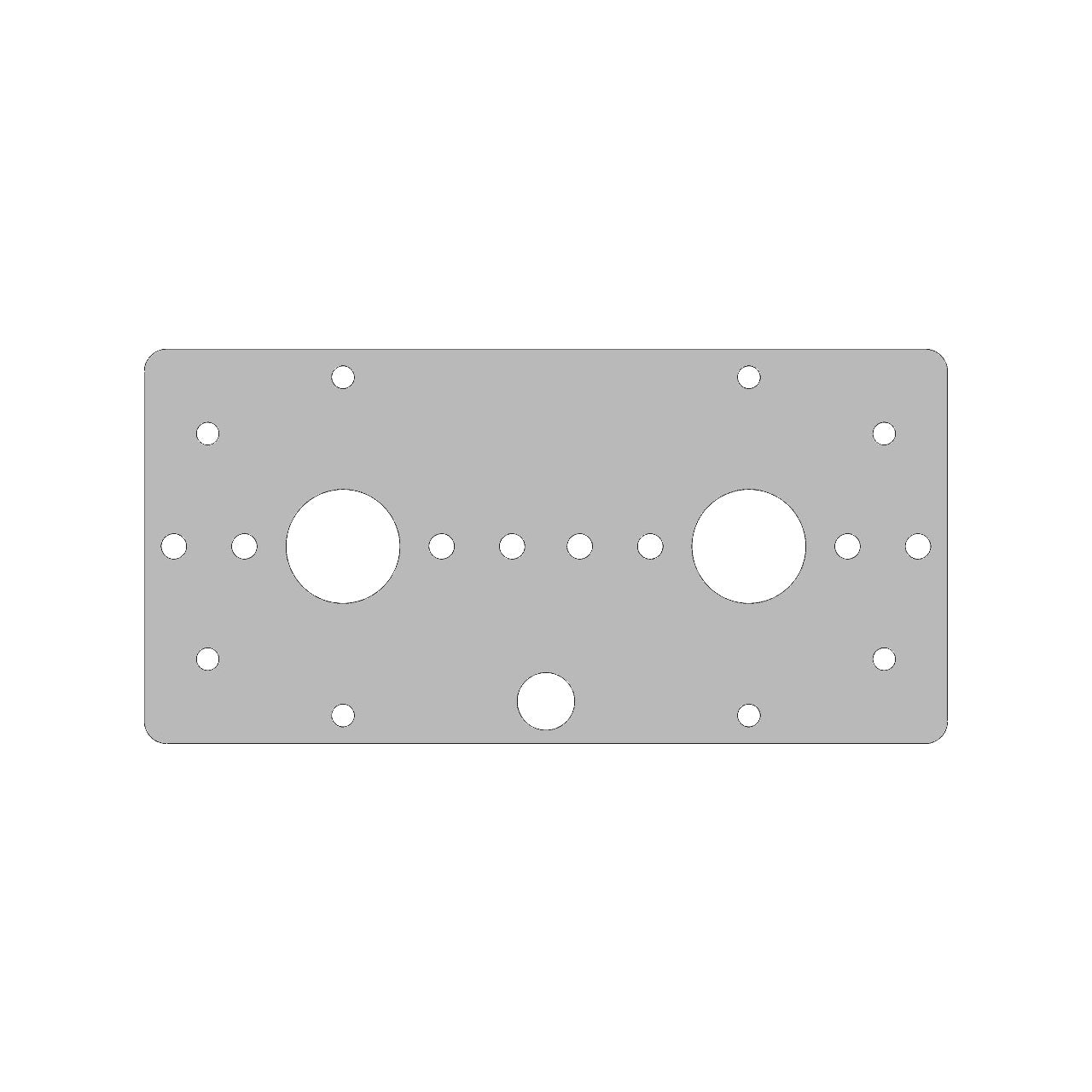 Stainless Steel Dome Light Plate with 2 Watermelon Light Holes and 1 Switch Hole for Kenworth T880, W990, Freightliner Classic and Volvo VNL