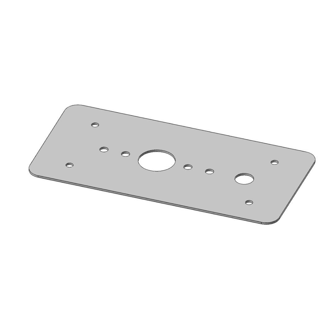 Stainless Steel Dome Light Plate with 1 Watermelon light Hole and 1 Switch Hole for Mack R Series