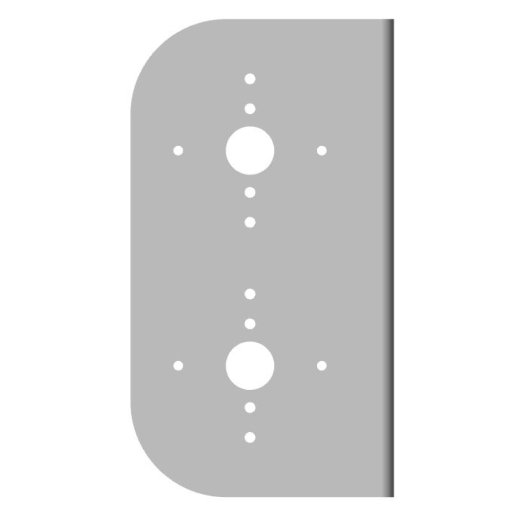 Peterbilt 579 Mirror Light Bracket with 2 Watermelon Light Holes