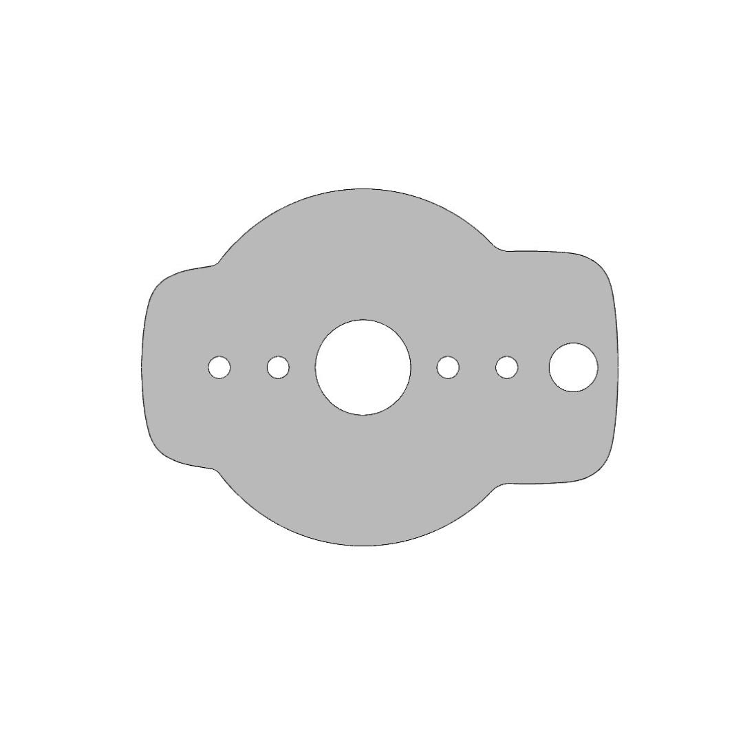 Stainless Steel Sleeper Map Light Plate with 1 Watermelon Light Hole and 1 Switch Hole for Peterbilt 579 and 589