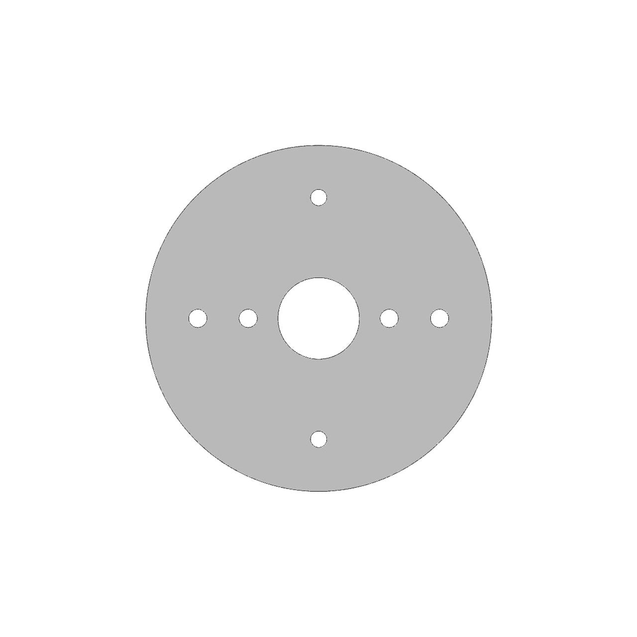 Stainless Steel 4" Back of Sleeper/Cab Light Plate with 1 Watermelon Light Hole