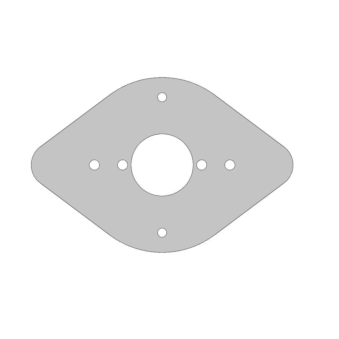 Diamond Shape Watermelon Light Accent Plate