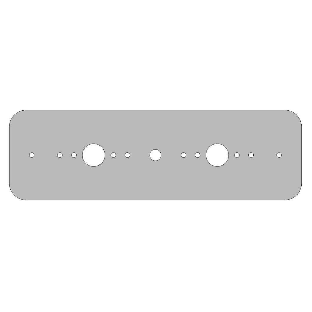 Stainless Steel Dome Light Plate with 2 Watermelon Light Holes for Western Star 49x with 36 Inch Sleeper