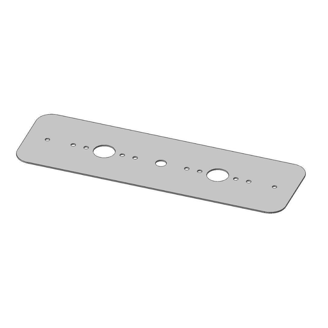 Stainless Steel Dome Light Plate with 2 Watermelon Light Holes for Western Star 49x with 36 Inch Sleeper