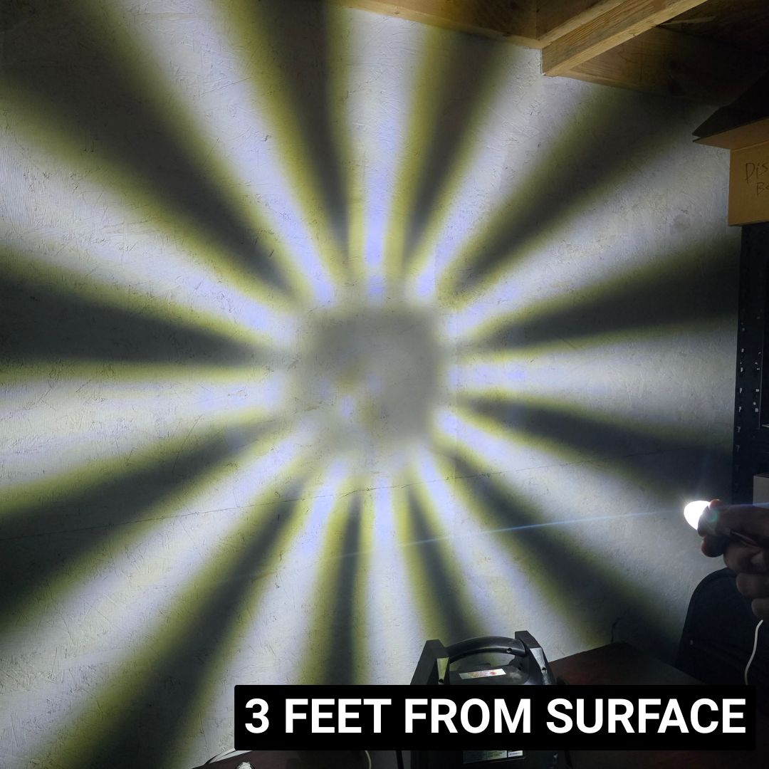 LOADED Series Mini Starburst Dual-Color Amber to White 1 1/8" LED with Clear Lens