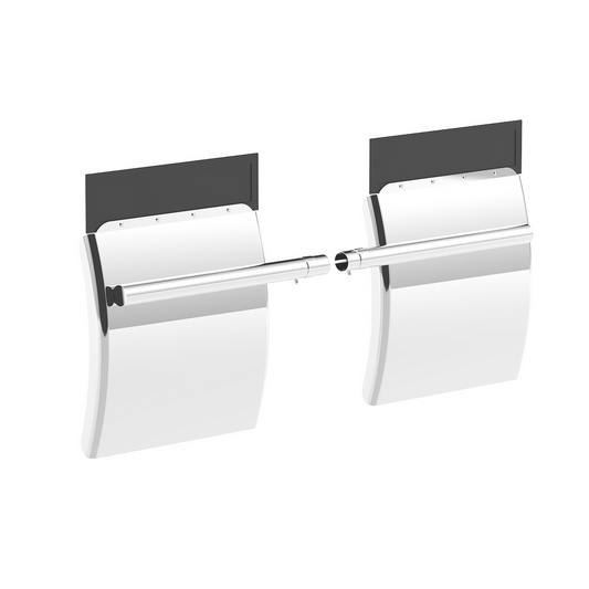 United Pacific 430 Stainless Steel 24" x 24" Competition Series Quarter Fender Set with Tube Mount Bracket